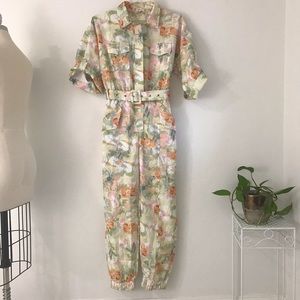 Womens True Vintage Floral Jumpsuit Jumper